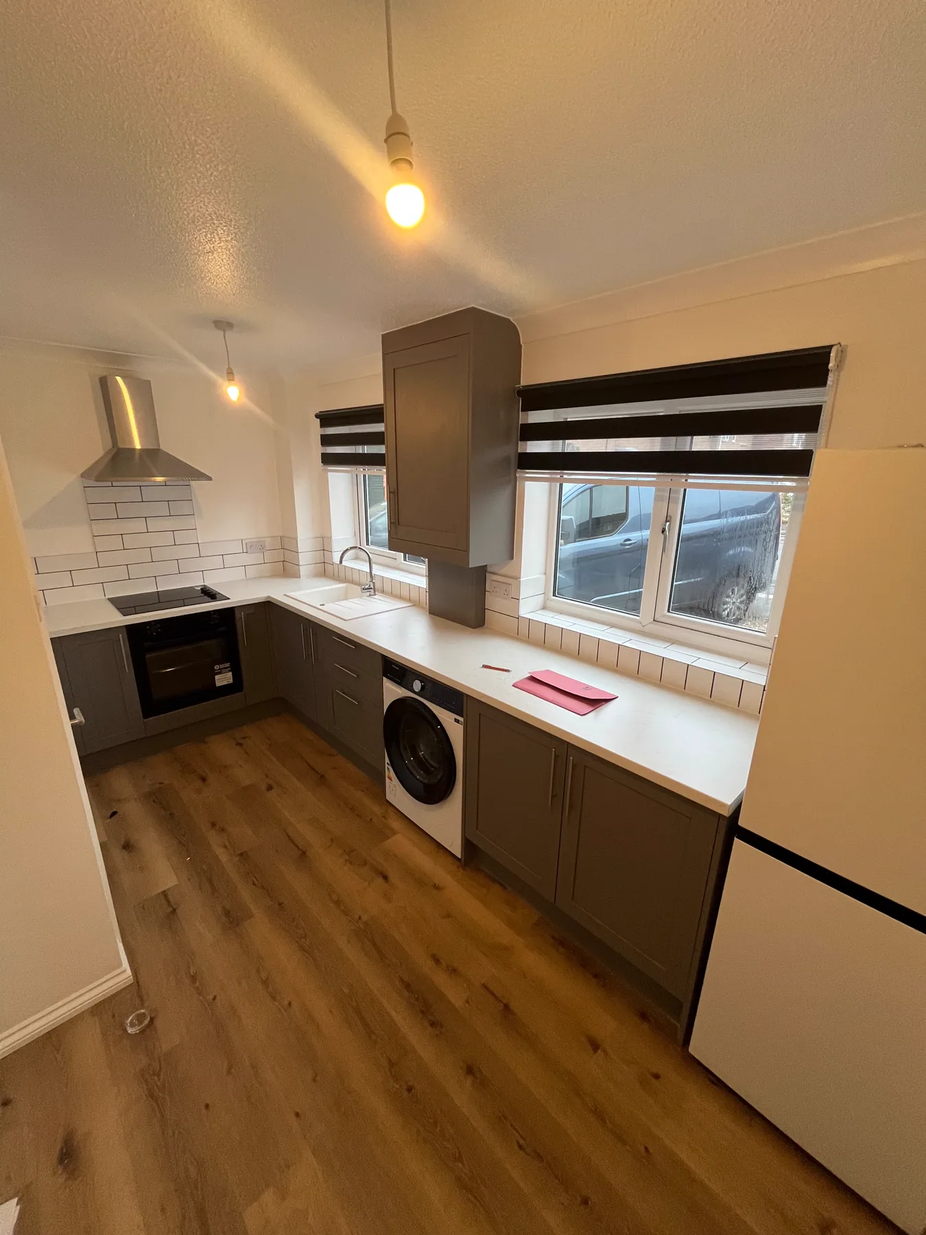 Completed grey kitchen renovation