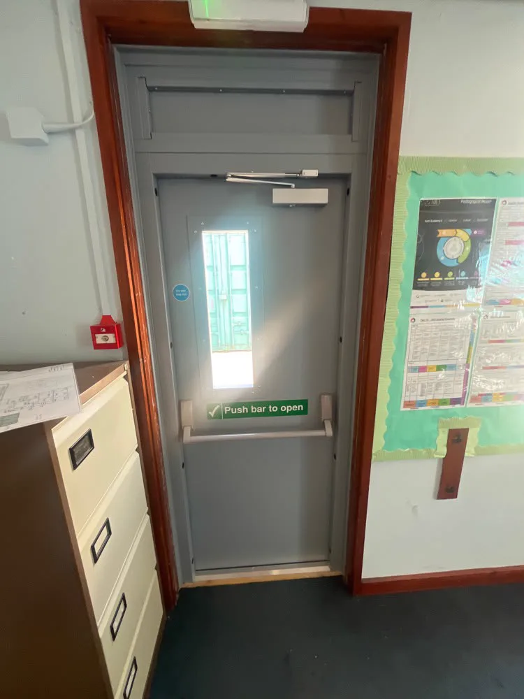 Custom under-stair cupboard doors during installation