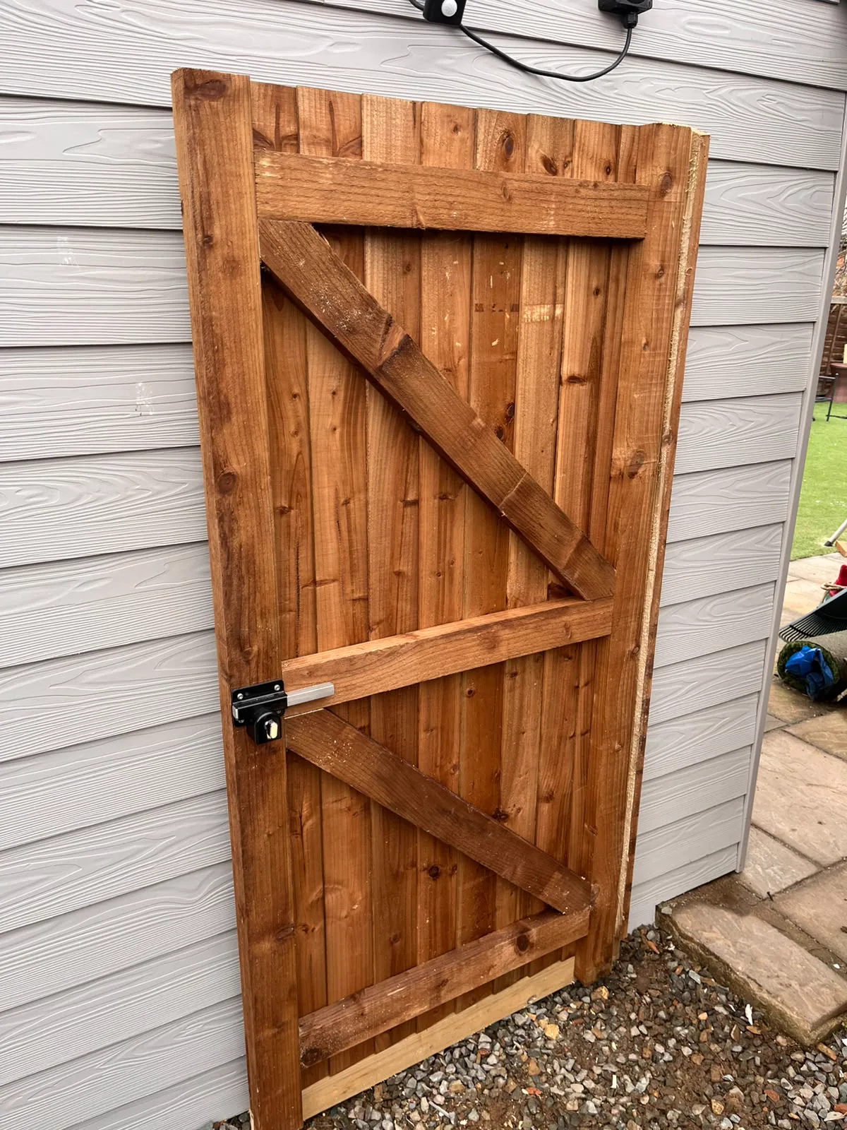 Hand-built timber garden gate